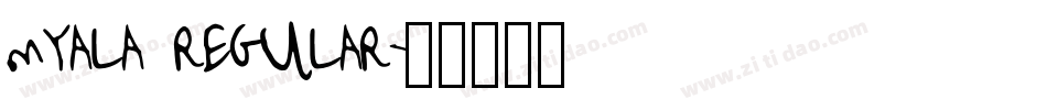myala regular字体转换